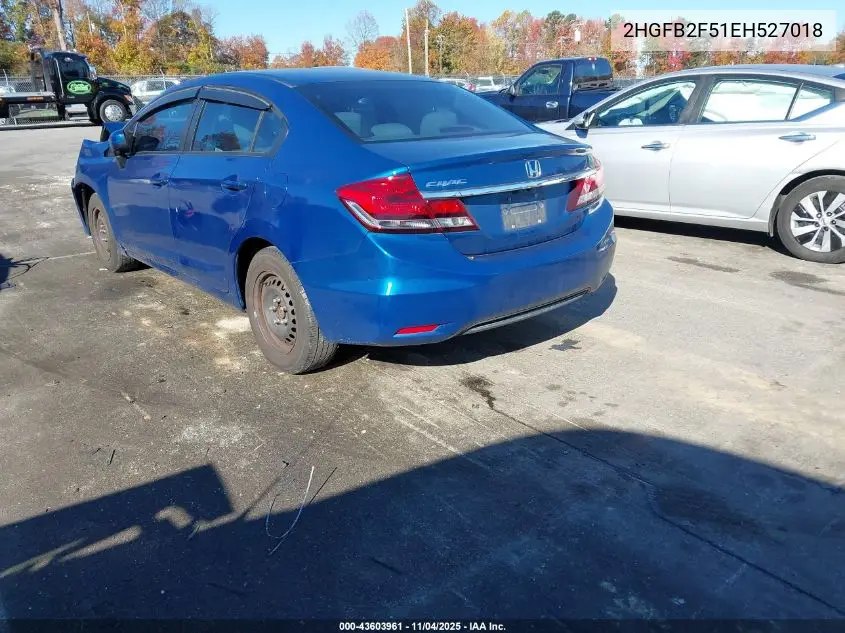 2HGFB2F51EH527018 2014 Honda Civic Lx