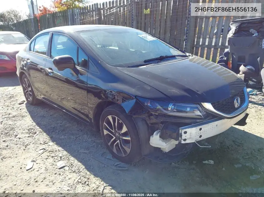 2HGFB2F86EH556136 2014 Honda Civic Ex