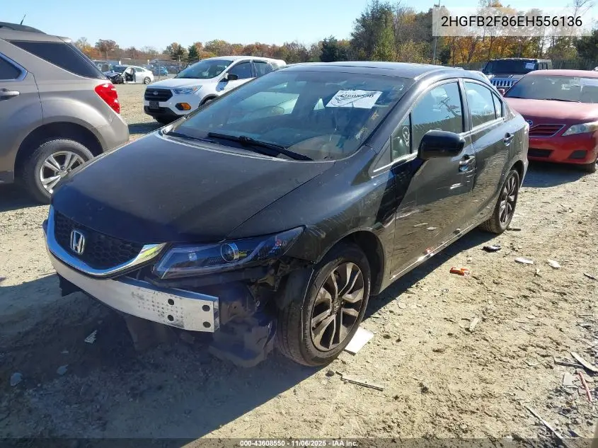 2HGFB2F86EH556136 2014 Honda Civic Ex