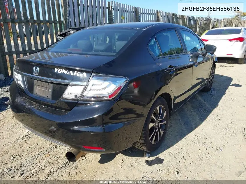 2HGFB2F86EH556136 2014 Honda Civic Ex