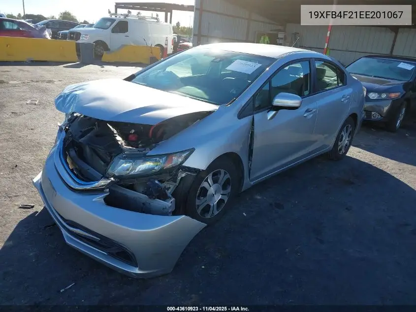 19XFB4F21EE201067 2014 Honda Civic Hybrid