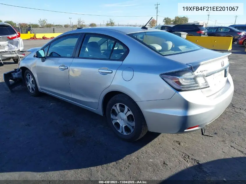 19XFB4F21EE201067 2014 Honda Civic Hybrid
