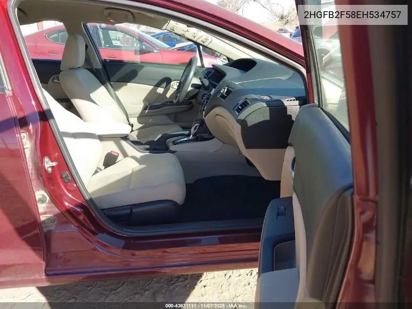 2HGFB2F58EH534757 2014 Honda Civic Lx