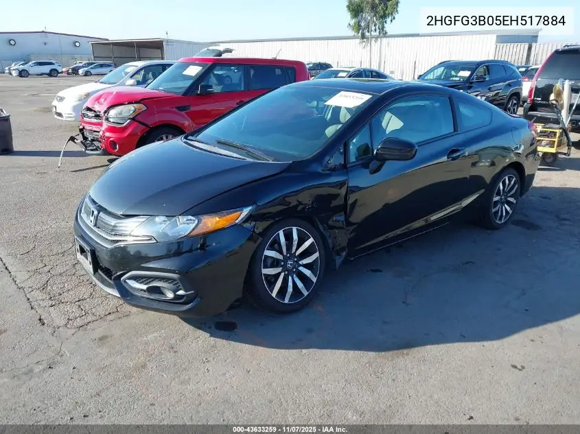 2HGFG3B05EH517884 2014 Honda Civic Ex-L