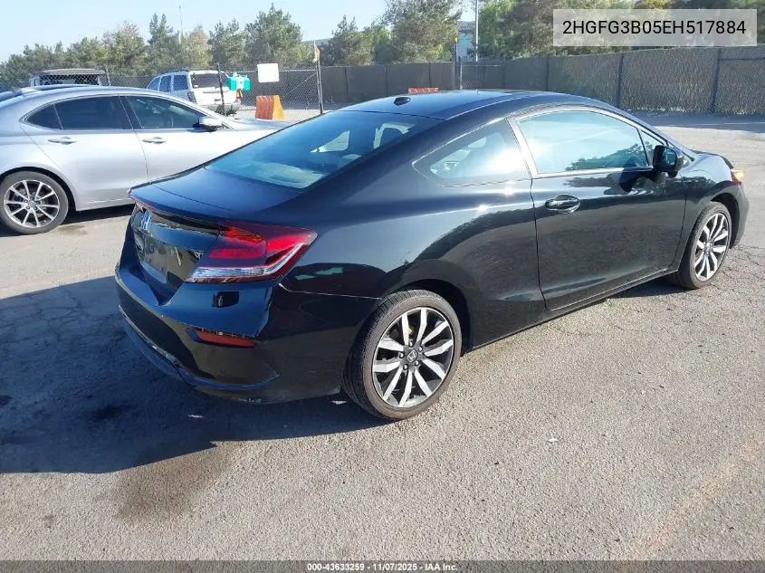 2HGFG3B05EH517884 2014 Honda Civic Ex-L
