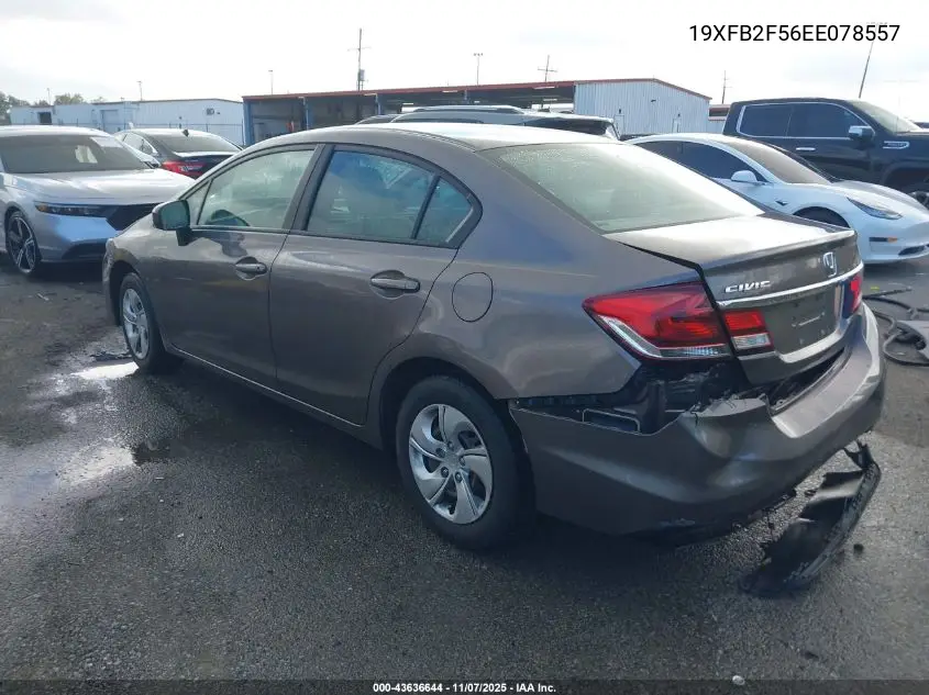 19XFB2F56EE078557 2014 Honda Civic Lx