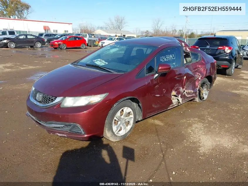 2HGFB2F52EH559444 2014 Honda Civic Lx
