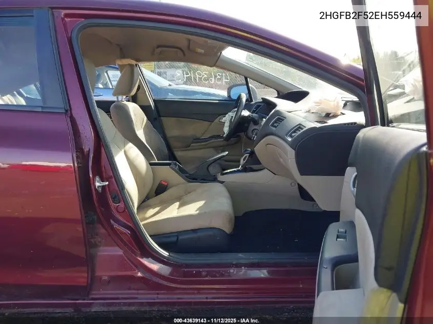 2HGFB2F52EH559444 2014 Honda Civic Lx