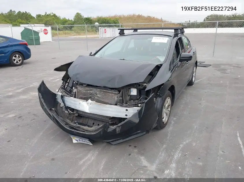 19XFB2F51EE227294 2014 Honda Civic Lx
