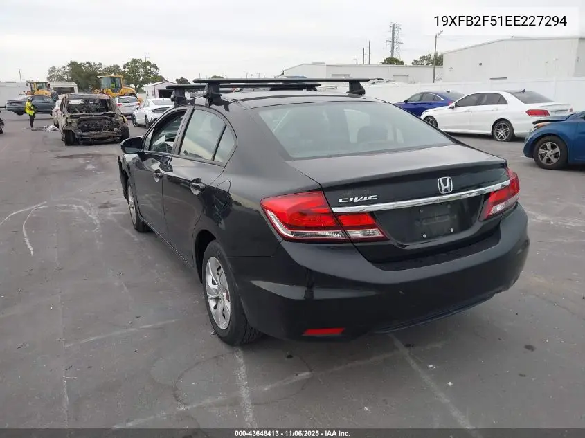 19XFB2F51EE227294 2014 Honda Civic Lx
