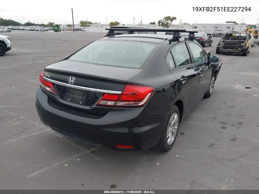 19XFB2F51EE227294 2014 Honda Civic Lx