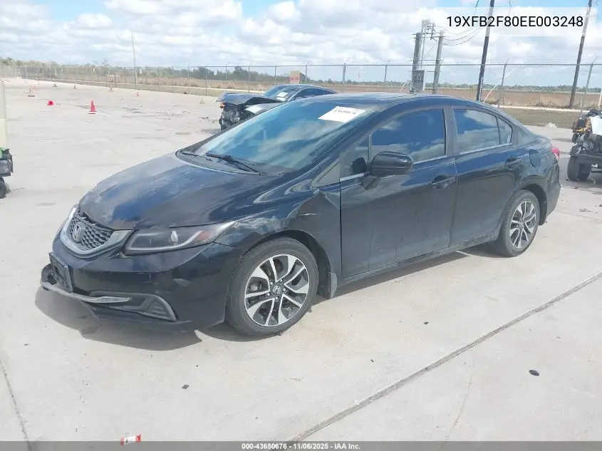 19XFB2F80EE003248 2014 Honda Civic Ex