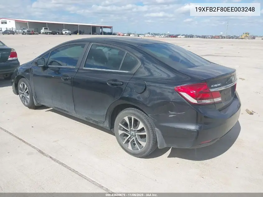 19XFB2F80EE003248 2014 Honda Civic Ex