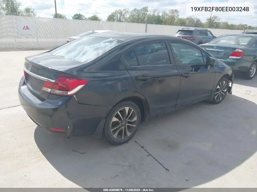 19XFB2F80EE003248 2014 Honda Civic Ex