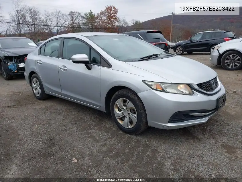 19XFB2F57EE203422 2014 Honda Civic Lx