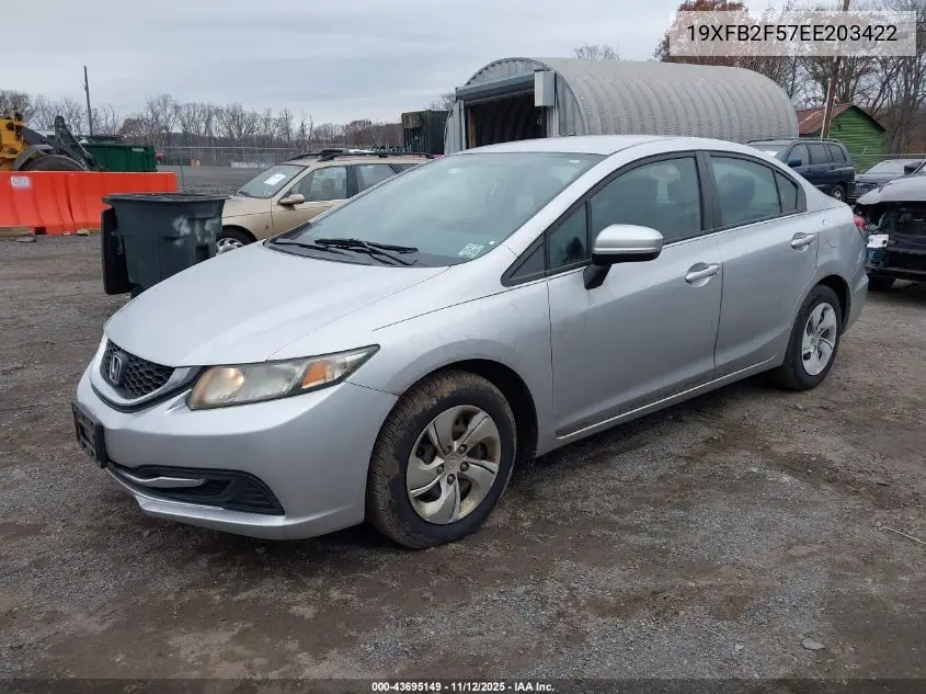 19XFB2F57EE203422 2014 Honda Civic Lx