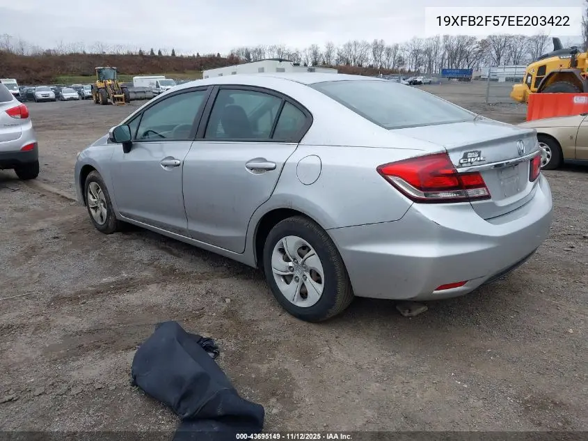 19XFB2F57EE203422 2014 Honda Civic Lx