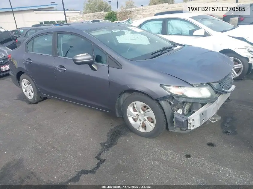 19XFB2F57EE270585 2014 Honda Civic Lx