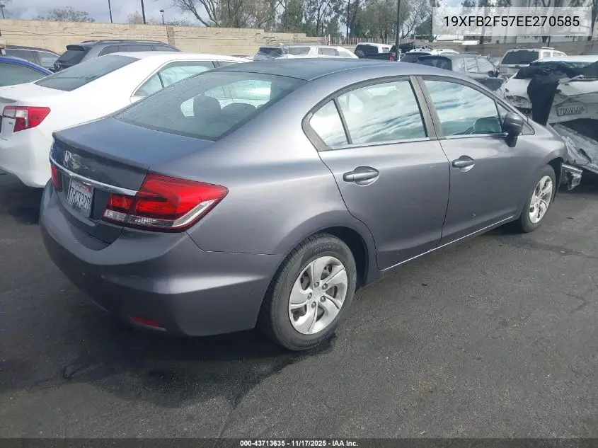 19XFB2F57EE270585 2014 Honda Civic Lx