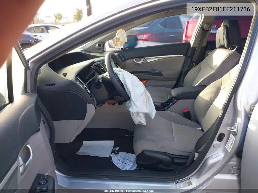 19XFB2F81EE211736 2014 Honda Civic Ex