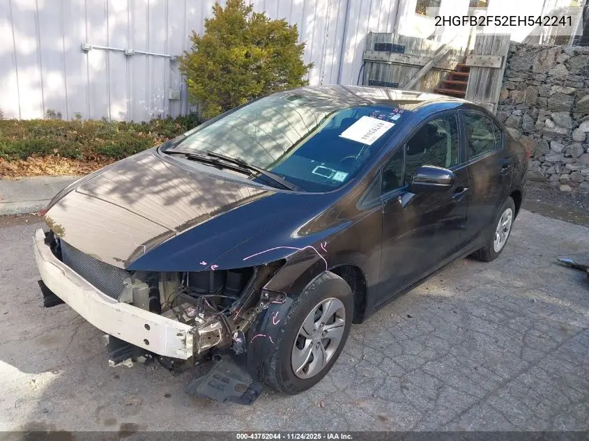2HGFB2F52EH542241 2014 Honda Civic Lx