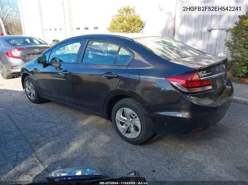 2HGFB2F52EH542241 2014 Honda Civic Lx