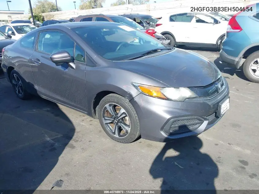 2HGFG3B83EH504654 2014 Honda Civic Ex