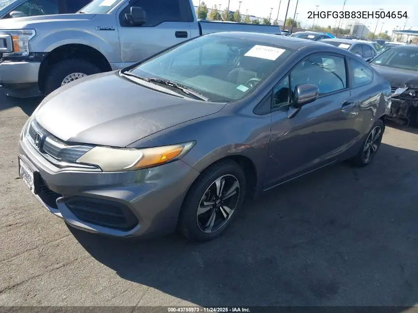 2HGFG3B83EH504654 2014 Honda Civic Ex