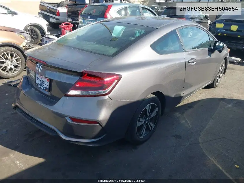 2HGFG3B83EH504654 2014 Honda Civic Ex