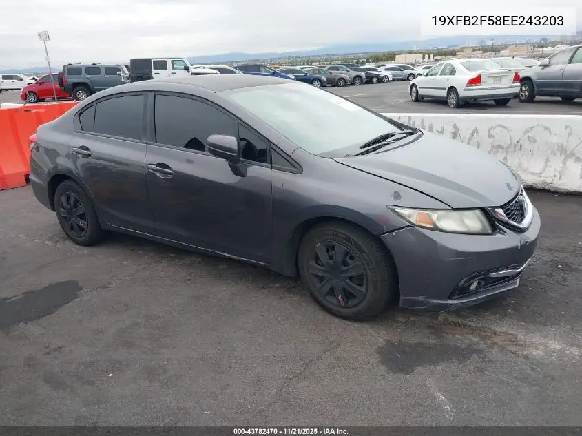 19XFB2F58EE243203 2014 Honda Civic Lx