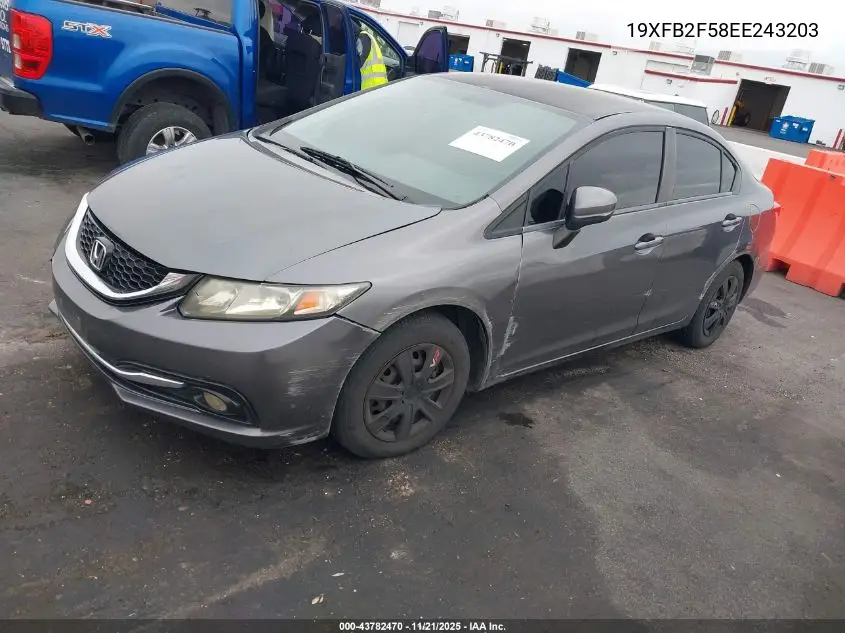 19XFB2F58EE243203 2014 Honda Civic Lx