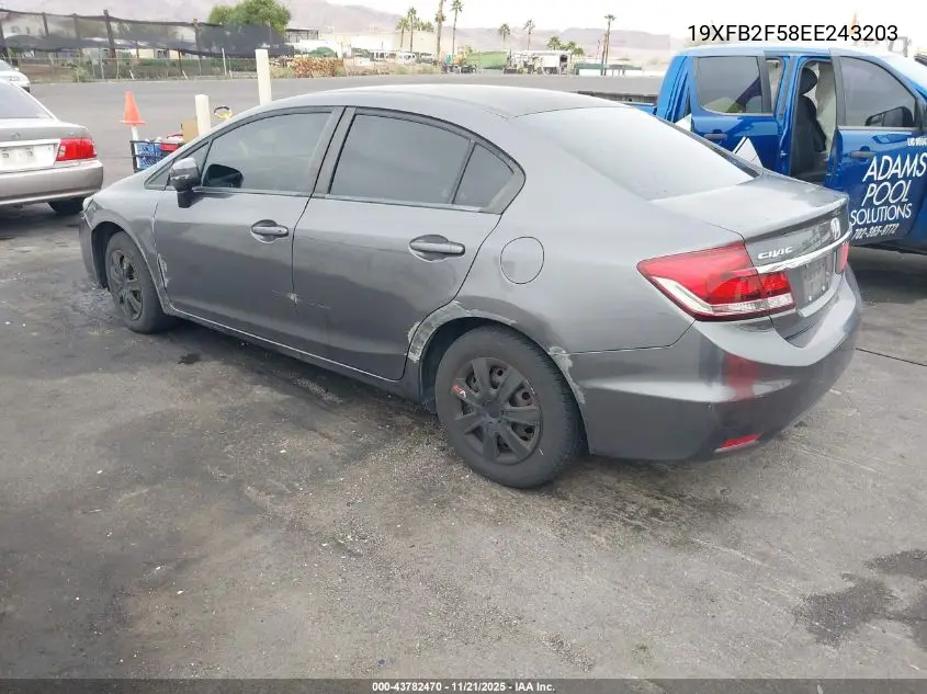 19XFB2F58EE243203 2014 Honda Civic Lx
