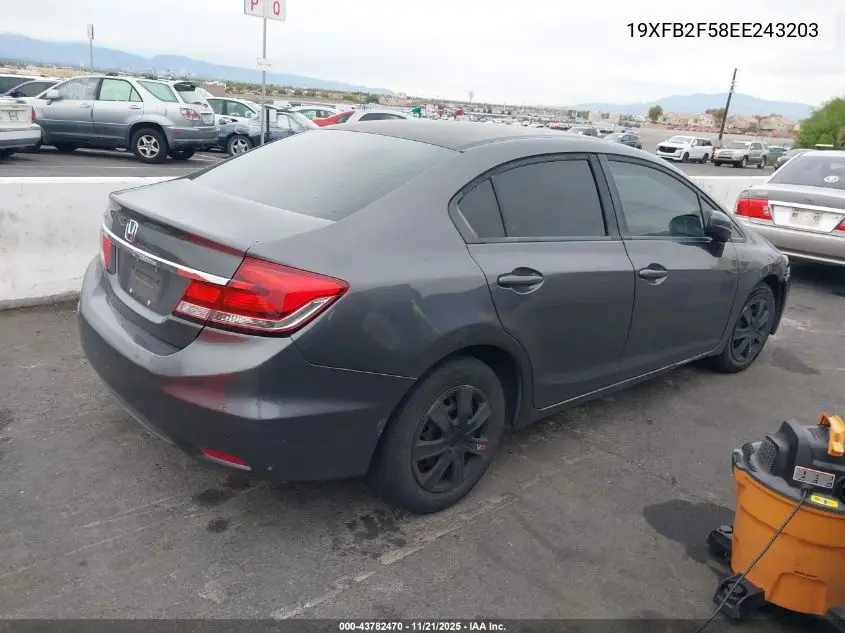 19XFB2F58EE243203 2014 Honda Civic Lx