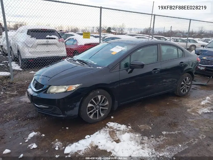 19XFB2F88EE028219 2014 Honda Civic Ex