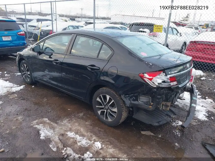 19XFB2F88EE028219 2014 Honda Civic Ex