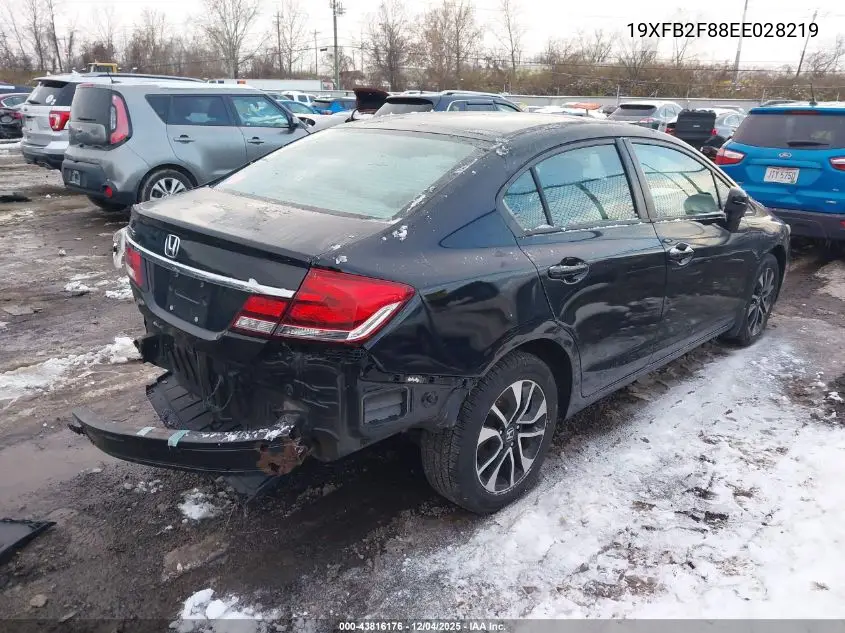 19XFB2F88EE028219 2014 Honda Civic Ex