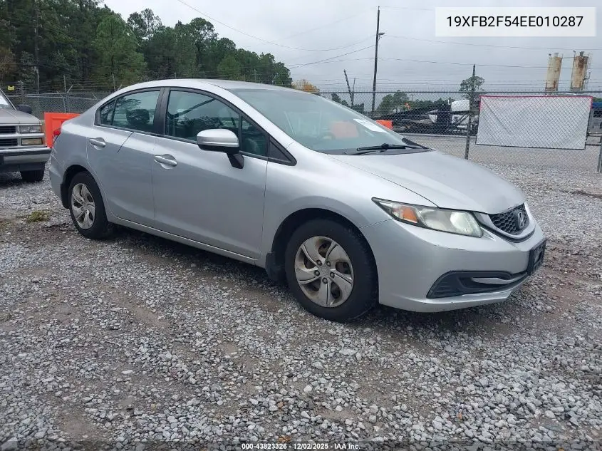 19XFB2F54EE010287 2014 Honda Civic Lx