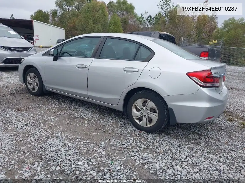 19XFB2F54EE010287 2014 Honda Civic Lx