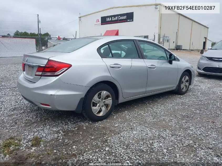 19XFB2F54EE010287 2014 Honda Civic Lx