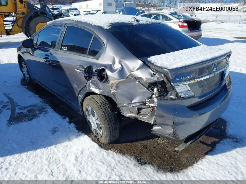 19XFB4F24EE000053 2014 Honda Civic Hybrid