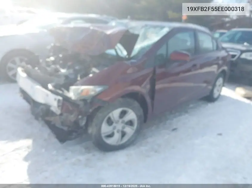 19XFB2F55EE000318 2014 Honda Civic Lx