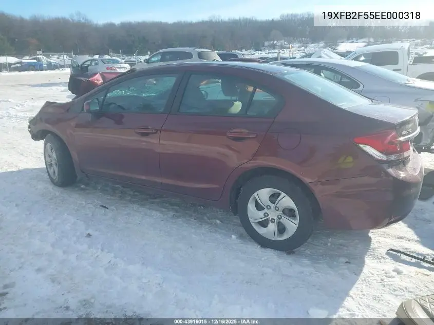 19XFB2F55EE000318 2014 Honda Civic Lx