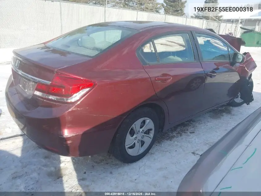 19XFB2F55EE000318 2014 Honda Civic Lx