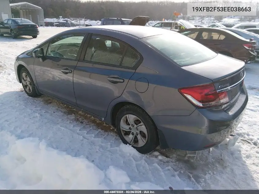 19XFB2F53EE038663 2014 Honda Civic Lx