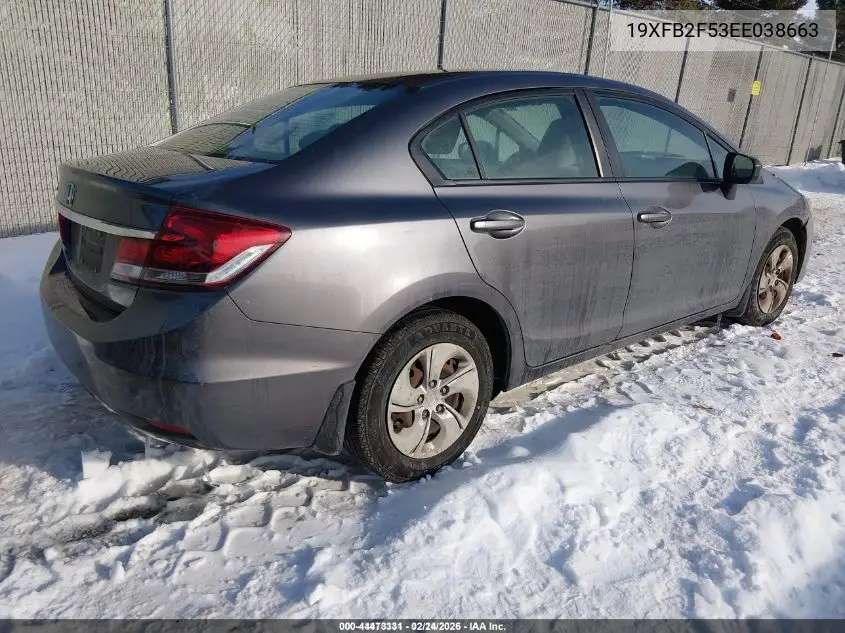 19XFB2F53EE038663 2014 Honda Civic Lx