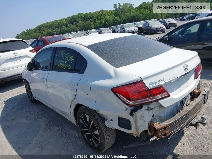 2HGFB2F59FH018800 2015 Honda Civic Lx