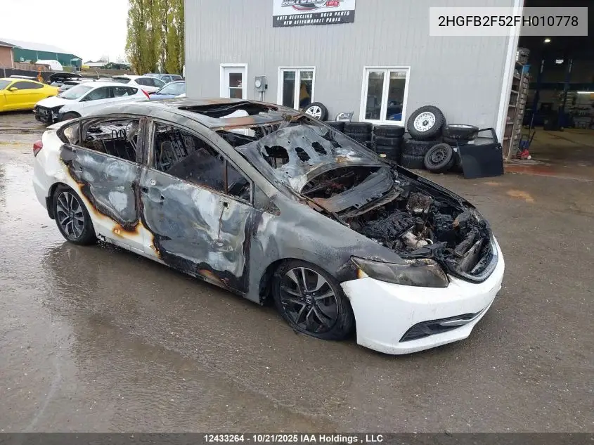 2HGFB2F52FH010778 2015 Honda Civic Ex 4Dr