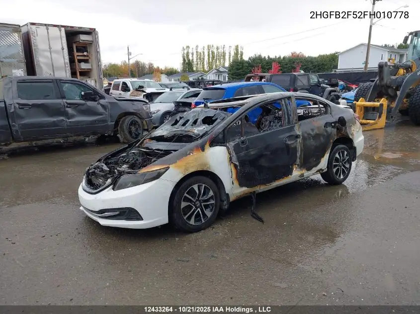 2HGFB2F52FH010778 2015 Honda Civic Ex 4Dr