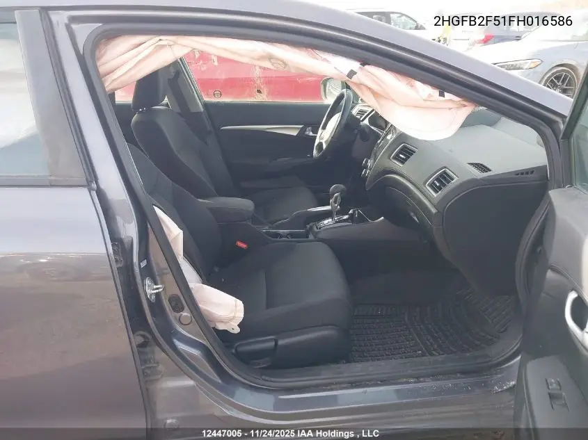 2HGFB2F51FH016586 2015 Honda Civic Lx