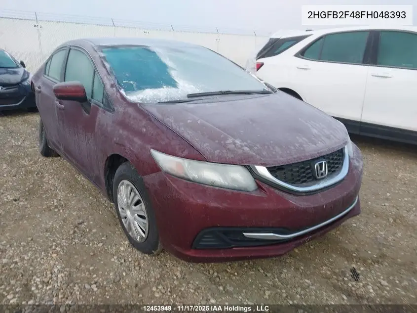 2HGFB2F48FH048393 2015 Honda Civic Lx